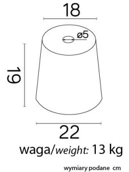 Fundamenty do lamp ogrodowych 13kg fundament pod lampę -sklep LEDco.pl