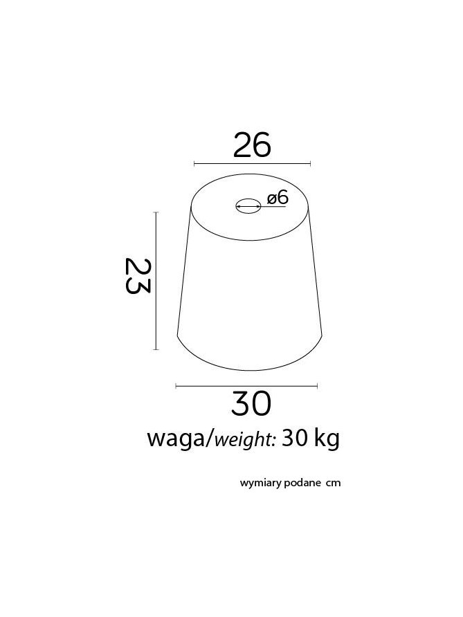 Fundamenty do lamp ogrodowych 30kg fundament pod lampę -sklep LEDco.pl