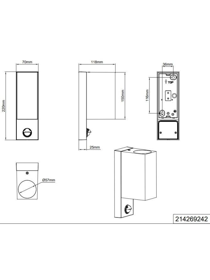 Kinkiet ogrodowy ścienny lampa elewacyjna ROYA 214269242 - LEDco.pl