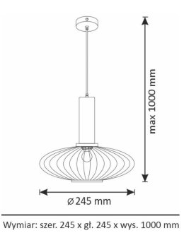 Lampa wisząca żyrandol glamour NORFOLK SMOKEY 317391 - LEDco.pl