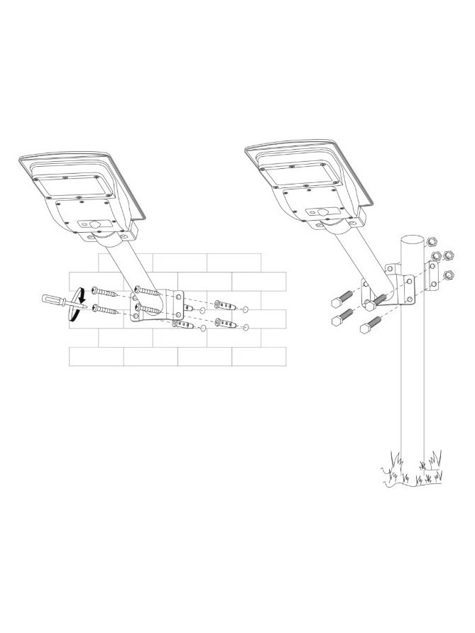 Uchwyt do lampy ulicznej latarni czarny 50cm GoldLux 324092 - LEDco.pl