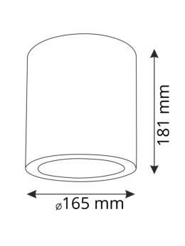 Lampa sufitowa szara okrągła JUPITER 17 S DOWNLIGHT 312433 - LEDco.pl