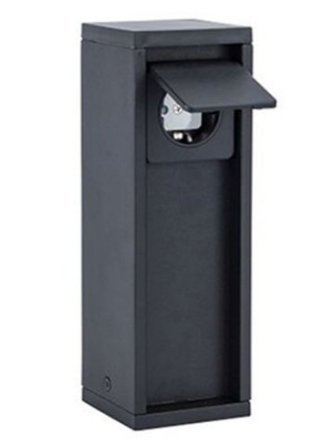 Słupek ogrodowy z gniazdem 230V Mains LUTEC 9702203012 LEDco.pl