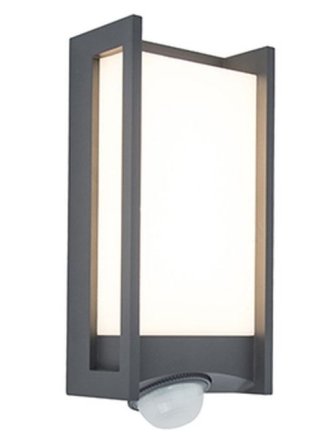 Kinkiet ogrodowy ścienny z czujnikiem QUBO LUTEC 5193002118 LEDco.pl