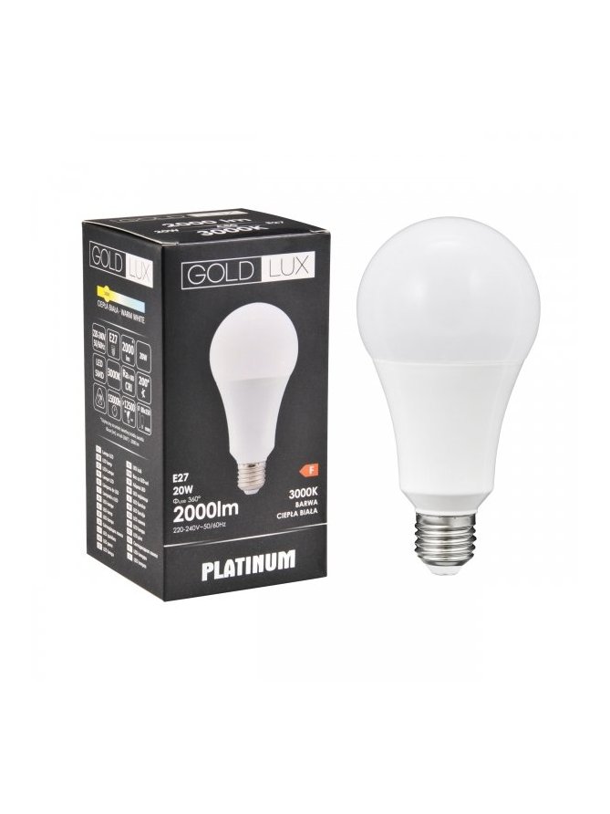 Żarówka LED 20W E27 2000lm 3000K 307620 do lamp duży gwint - LEDco.pl