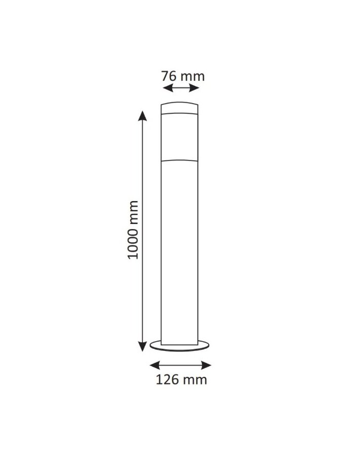 Lampa ogrodowa inox LIVIA 100cm tuba do oświetlenia ścieżki - LEDco.pl