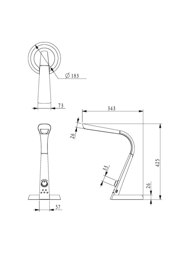 Lampka biurkowa K-BL1063 CZARNY z serii BERKANE