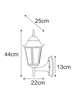 Kinkiet K-5006A UP CZARNY z serii LOZANA