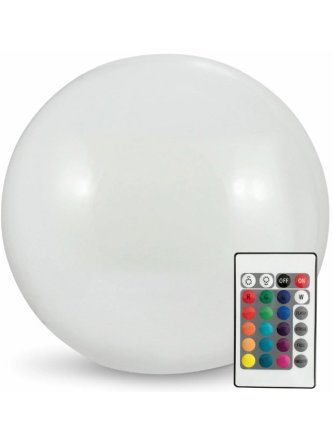 Lampa solarna RGB z pilotem KULA 30cm R3001-G 2