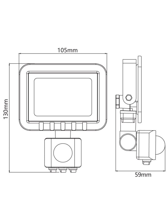 Naświetlacz 10W 6500K lampa LED z czujnikiem PIR 900lm 304780 LEDco.pl