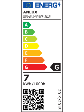 ŻARÓWKA LED GU10 7W 230V NEUTRALNA BIAŁA 3 LATA GW. ANLUX 2