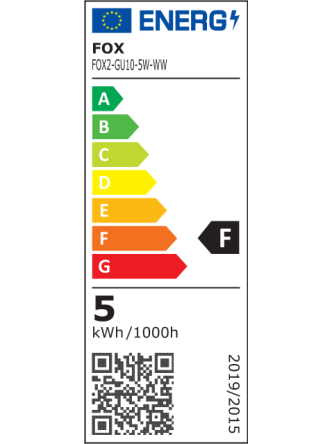 ŻARÓWKA LED GU10 5W 230V CIEPŁA BIAŁA FOX 2