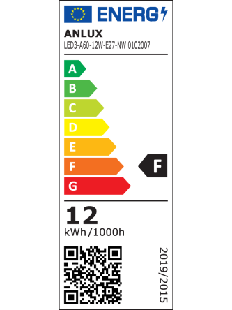 ŻARÓWKA LED A60 12W E27 230V NEUTRALNA BIAŁA 3 LATA GW. ANLUX 2