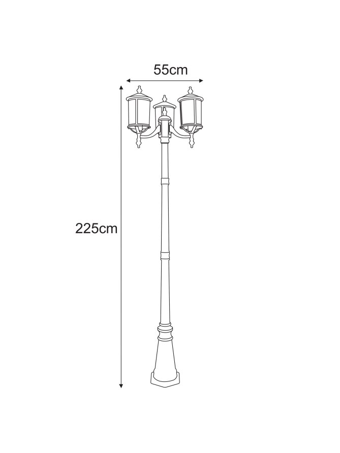 Lampa ogrodowa stojąca K-8213 z serii DETROIT