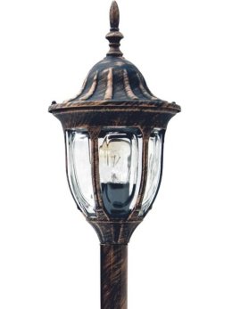 Lampa ogrodowa retro okrągła złota FLORENCJA 108cm 302595 - LEDco.pl