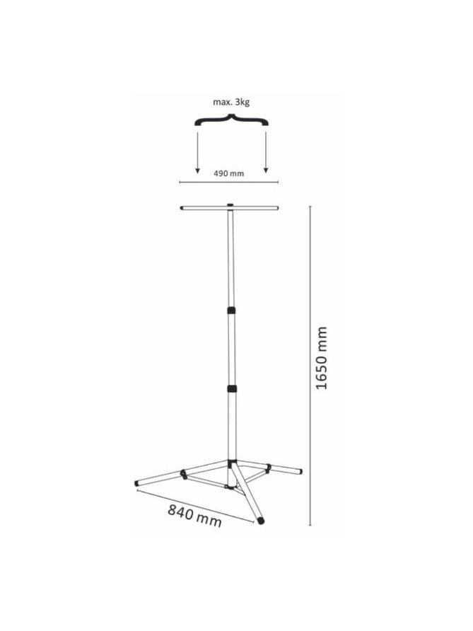 Statyw do lamp LED 165cm tripod regulowana wysokość - LEDco.pl