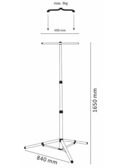 Statyw do lamp LED 165cm tripod regulowana wysokość - LEDco.pl