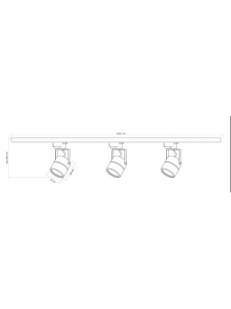 Lampa szynowa listwa PRAGA 1-fazowa zestaw 1m 327345 - LEDco.pl