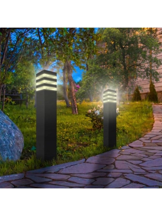 Lampa ogrodowa stojąca TEKSAS z gniazdem prądowym 44cm 327970 - LEDco.pl