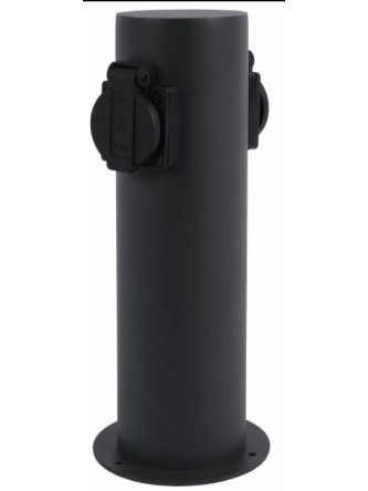 Słupek ogrodowy z gniazdami 2 x 230V Elektri 28cm 327956 - LEDco.pl