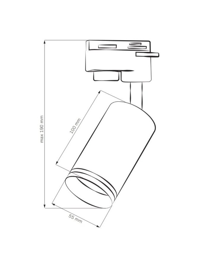 Lampa szynowa listwa PARIS 1-fazowa zestaw 1m 321596 - LEDco.pl