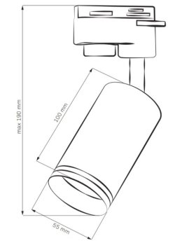 Lampa szynowa listwa PARIS 1-fazowa zestaw 1m 321596 - LEDco.pl
