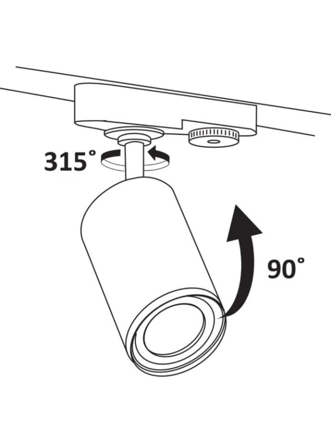 Lampa szynowa listwa PARIS 1-fazowa zestaw 1m 321596 - LEDco.pl