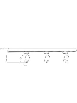 Lampa szynowa listwa PARIS 1-fazowa zestaw 1m 321596 - LEDco.pl