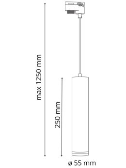 Lampa szynowa listwa PARIS 1-fazowa zestaw 1m 321565 - LEDco.pl