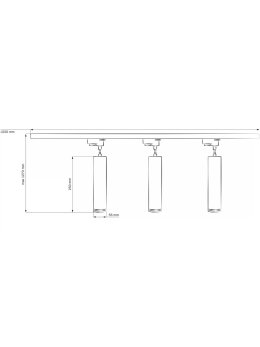 Lampa szynowa listwa PARIS 1-fazowa zestaw 1m 321565 - LEDco.pl