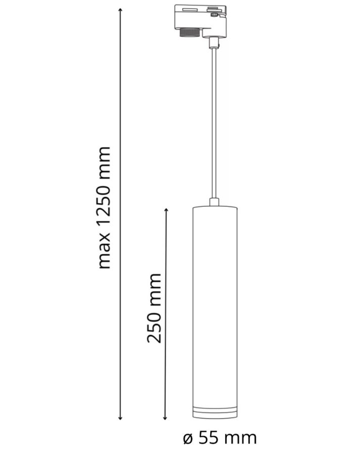 Lampa szynowa listwa PARIS 1-fazowa zestaw 1m 321572 - LEDco.pl