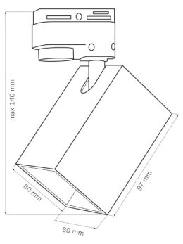 Lampa szynowa reflektor listwa 1-fazowa zestaw 1m 321725 - LEDco.pl