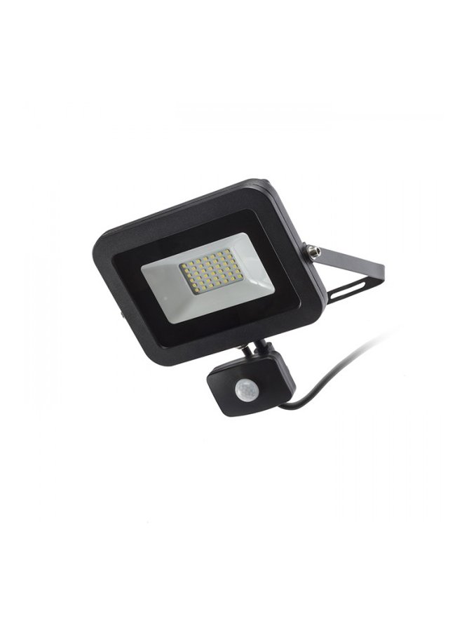 PONTA reflektor z czujnikiem czarna  230V LED 30W 120° IP54  3000K
