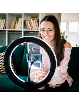 Lampa SELFIE LED stołowa ring telefon filmy youtube 327604 - LEDco.pl