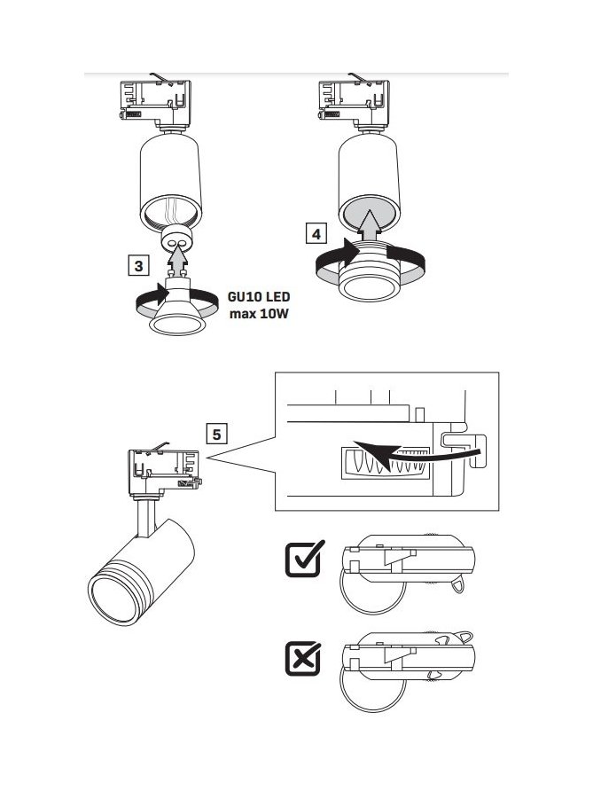 Lampa szynowa listwa reflektor MILANO 3-fazowy 327871 - LEDco.pl