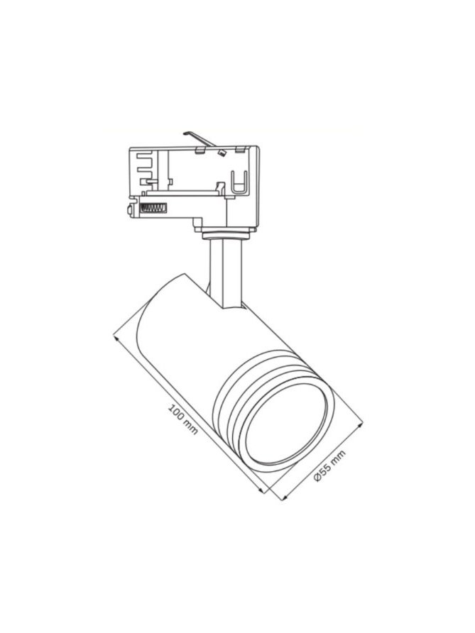 Lampa szynowa listwa reflektor MILANO 3-fazowy 327871 - LEDco.pl
