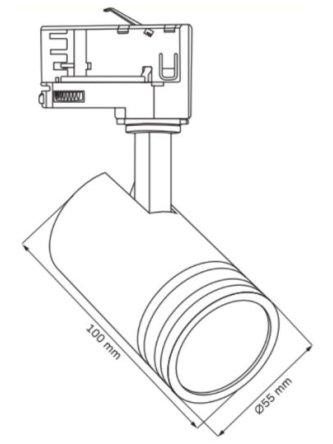 Lampa szynowa listwa reflektor MILANO 3-fazowy 327802 - LEDco.pl 2