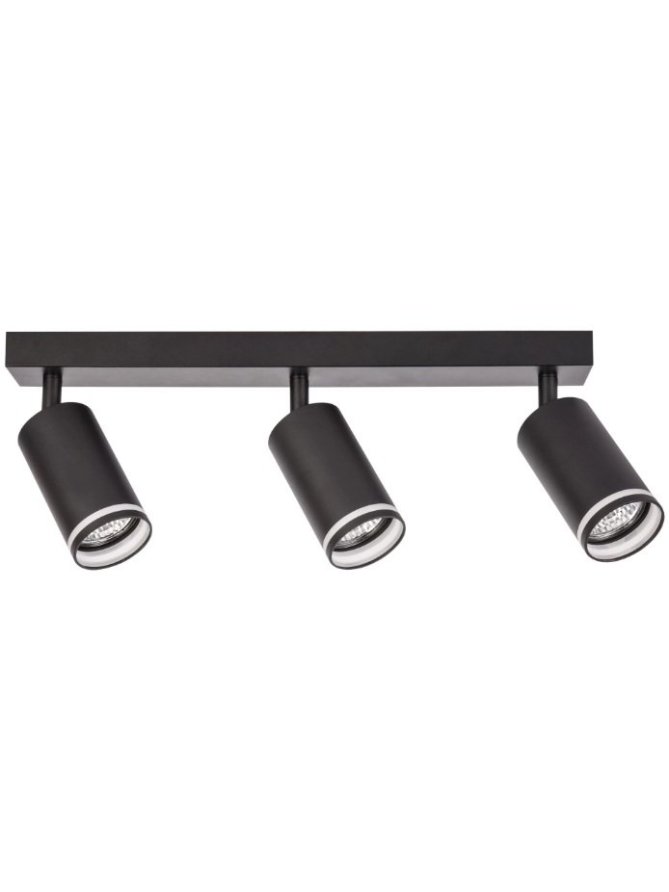 Lampa punktowa regulowana PARIS 3 x gu10 czarna 322340 - LEDco.pl