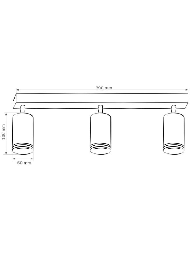 Lampa punktowa regulowana PARIS 3 x gu10 czarna 322340 - LEDco.pl