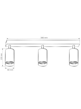Lampa punktowa regulowana PARIS 3 x gu10 czarna 322340 - LEDco.pl