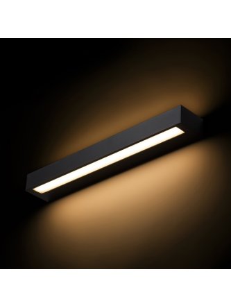 ASTER 50 ścienna czarna akryl mleczny 230V LED 2x10W IP65 3000K 2