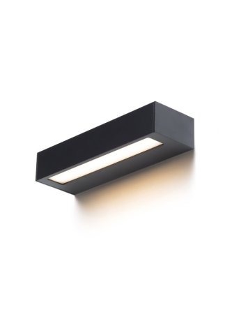 ASTER 25 ścienna czarna akryl mleczny 230V LED 2x6W IP65 3000K
