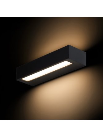 ASTER 25 ścienna czarna akryl mleczny 230V LED 2x6W IP65 3000K 2
