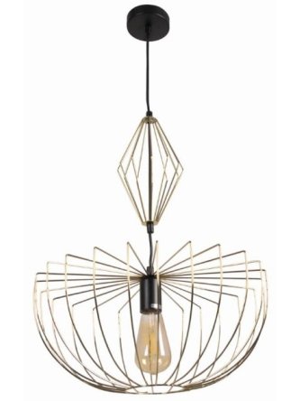 Lampa wisząca loft druciana ażurowa żyrandol JASMINA 328373 - LEDco.pl
