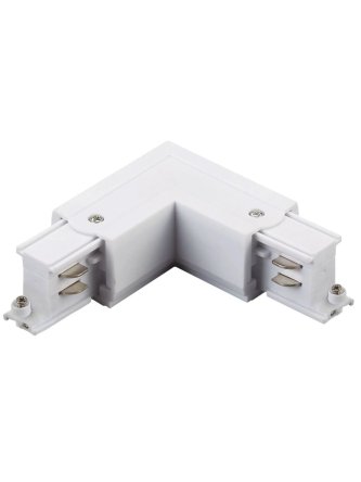 Łącznik kątowy L lewy do szyny 3-fazowej biały 327925 - LEDco.pl