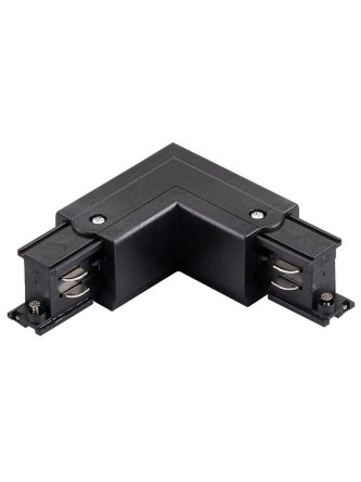 Łącznik kątowy L prawy do szyny 3-fazowej czarny 327840 - LEDco.pl