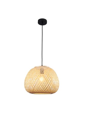 Lampa wisząca zwis boho naturalna wiklinowa nowoczesna - LEDco.pl