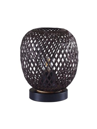 Lampa stołowa biurkowa boho naturalna wiklinowa nowoczesna - LEDco.pl 2