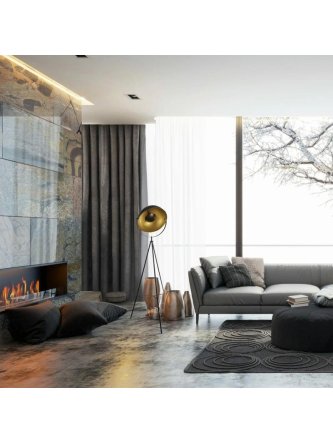 Lampa podłogowa wysoka loft prosta z dużym kloszem metalowym - LEDco.pl 2