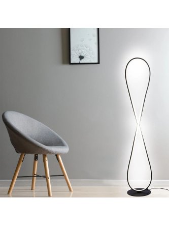 Lampa podłogowa symbol nieskończoności owalna obła designer - LEDco.pl 2